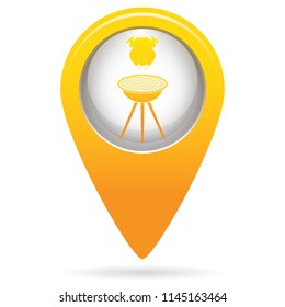 Grilled chicken icon. Vector illustration