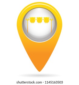 Grilled chicken icon. Vector illustration

