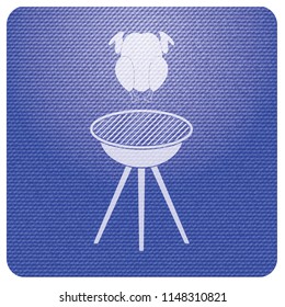 Grilled chicken icon. Vector illustration

