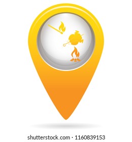 Grilled chicken icon. Vector illustration