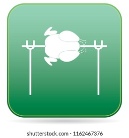 Grilled chicken icon. Vector illustration

