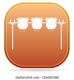 Grilled chicken icon. Vector illustration

