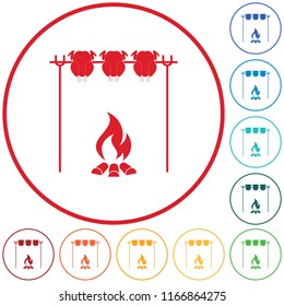 Grilled chicken icon. Vector illustration
