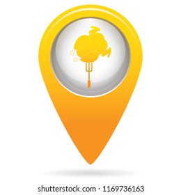 Grilled chicken icon. Vector illustration
