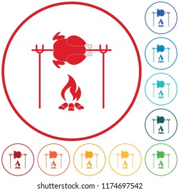 Grilled chicken icon. Vector illustration