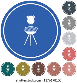 Grilled chicken icon. Vector illustration

