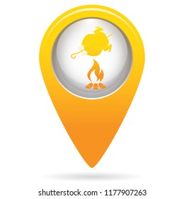 Grilled chicken icon. Vector illustration