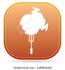 Grilled chicken icon. Vector illustration