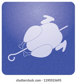 Grilled chicken icon. Vector illustration