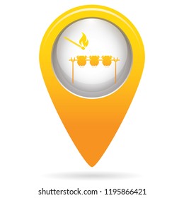 Grilled chicken icon. Vector illustration

