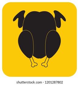 Grilled chicken icon. Vector illustration