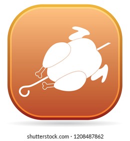 Grilled chicken icon. Vector illustration