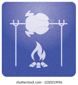 Grilled chicken icon. Vector illustration

