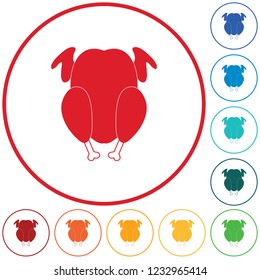 Grilled chicken icon. Vector illustration


