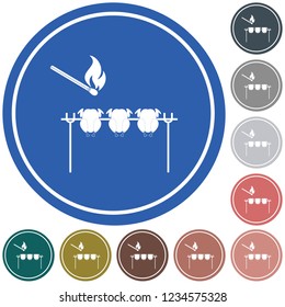 Grilled chicken icon. Vector illustration