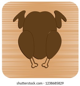 Grilled chicken icon. Vector illustration

