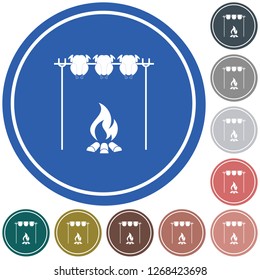 Grilled chicken icon. Vector illustration

