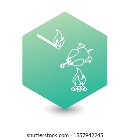 Grilled chicken icon. Vector illustration

