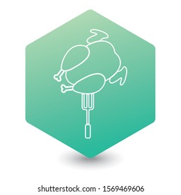 Grilled chicken icon. Vector illustration

