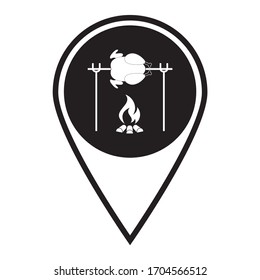 Grilled chicken icon. Vector illustration

