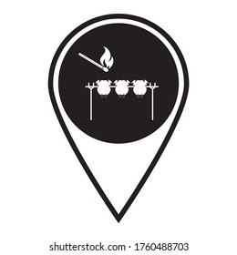 Grilled chicken icon. Vector illustration