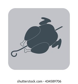 Grilled chicken icon. Vector illustration