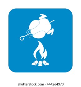 Grilled chicken icon. Vector illustration

