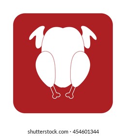 Grilled chicken icon. Vector illustration

