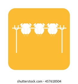 Grilled chicken icon. Vector illustration

