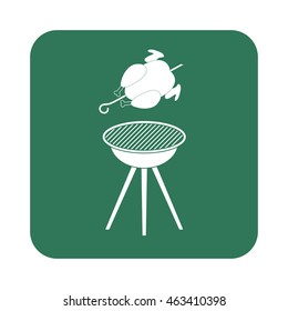 Grilled chicken icon. Vector illustration

