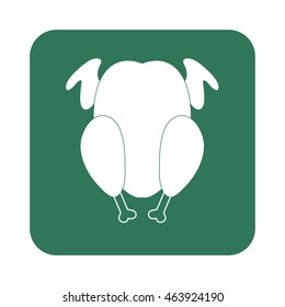 Grilled chicken icon. Vector illustration