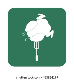 Grilled chicken icon. Vector illustration

