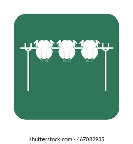 Grilled chicken icon. Vector illustration

