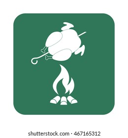 Grilled chicken icon. Vector illustration