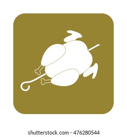 Grilled chicken icon. Vector illustration

