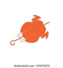 Grilled chicken icon. Vector illustration