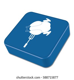 Grilled chicken icon. Vector illustration

