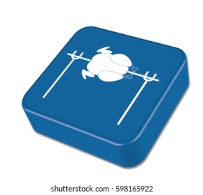 Grilled chicken icon. Vector illustration

