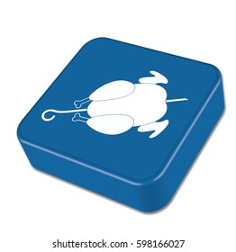 Grilled chicken icon. Vector illustration

