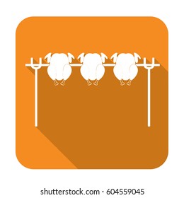 Grilled chicken icon. Vector illustration