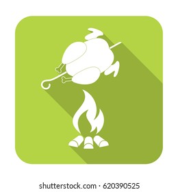 Grilled chicken icon. Vector illustration