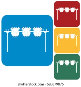 Grilled chicken icon. Vector illustration