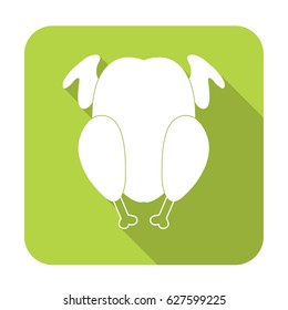 Grilled chicken icon. Vector illustration