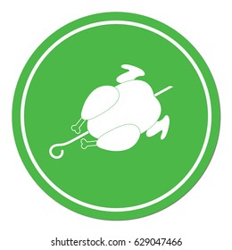 Grilled chicken icon. Vector illustration