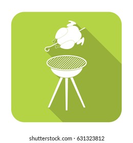Grilled chicken icon. Vector illustration