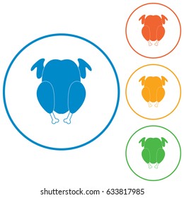 Grilled chicken icon. Vector illustration