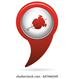 Grilled chicken icon. Vector illustration

