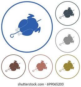 Grilled chicken icon. Vector illustration