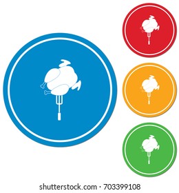 Grilled chicken icon. Vector illustration