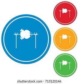 Grilled chicken icon. Vector illustration

